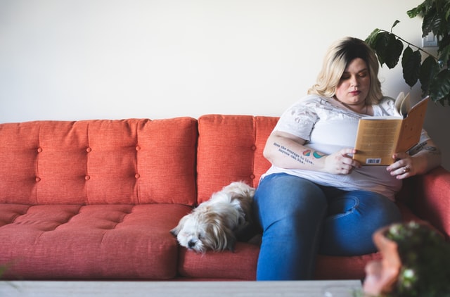 Dog and woman 